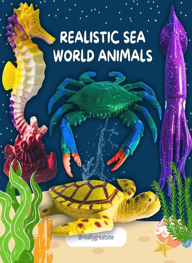 Mallexo Big Size Animals Toys for Kids Big Size for Kids 3+ Years 6PCs Fish Ocean Animal Toy Set Figure | Water Animals Birthday Gifts Water Ocean Animal Figurines Toys (Undersea Animal) - Image 4